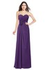 ColsBM Josie Dark Purple Glamorous Sweetheart Sleeveless Zip up Flower Plus Size Bridesmaid Dresses