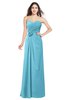 ColsBM Josie Light Blue Glamorous Sweetheart Sleeveless Zip up Flower Plus Size Bridesmaid Dresses