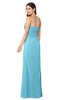 ColsBM Josie Light Blue Glamorous Sweetheart Sleeveless Zip up Flower Plus Size Bridesmaid Dresses