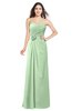 ColsBM Josie Light Green Glamorous Sweetheart Sleeveless Zip up Flower Plus Size Bridesmaid Dresses