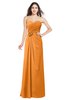 ColsBM Josie Orange Glamorous Sweetheart Sleeveless Zip up Flower Plus Size Bridesmaid Dresses