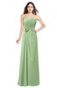 ColsBM Josie Sage Green Glamorous Sweetheart Sleeveless Zip up Flower Plus Size Bridesmaid Dresses