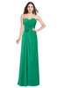 ColsBM Josie Sea Green Glamorous Sweetheart Sleeveless Zip up Flower Plus Size Bridesmaid Dresses