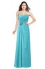 ColsBM Josie Turquoise Glamorous Sweetheart Sleeveless Zip up Flower Plus Size Bridesmaid Dresses