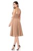 ColsBM Whitney Almost Apricot Classic A-line Sweetheart Sleeveless Tea Length Pleated Plus Size Bridesmaid Dresses