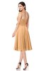 ColsBM Whitney Apricot Classic A-line Sweetheart Sleeveless Tea Length Pleated Plus Size Bridesmaid Dresses