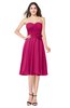 ColsBM Whitney Beetroot Purple Classic A-line Sweetheart Sleeveless Tea Length Pleated Plus Size Bridesmaid Dresses