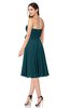 ColsBM Whitney Blue Green Classic A-line Sweetheart Sleeveless Tea Length Pleated Plus Size Bridesmaid Dresses