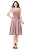 ColsBM Whitney Blush Pink Classic A-line Sweetheart Sleeveless Tea Length Pleated Plus Size Bridesmaid Dresses