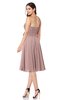 ColsBM Whitney Blush Pink Classic A-line Sweetheart Sleeveless Tea Length Pleated Plus Size Bridesmaid Dresses