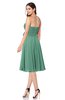 ColsBM Whitney Bristol Blue Classic A-line Sweetheart Sleeveless Tea Length Pleated Plus Size Bridesmaid Dresses