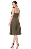 ColsBM Whitney Carafe Brown Classic A-line Sweetheart Sleeveless Tea Length Pleated Plus Size Bridesmaid Dresses