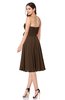 ColsBM Whitney Chocolate Brown Classic A-line Sweetheart Sleeveless Tea Length Pleated Plus Size Bridesmaid Dresses