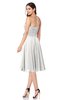 ColsBM Whitney Cloud White Classic A-line Sweetheart Sleeveless Tea Length Pleated Plus Size Bridesmaid Dresses