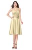 ColsBM Whitney Cornhusk Classic A-line Sweetheart Sleeveless Tea Length Pleated Plus Size Bridesmaid Dresses