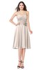 ColsBM Whitney Cream Pink Classic A-line Sweetheart Sleeveless Tea Length Pleated Plus Size Bridesmaid Dresses