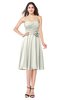 ColsBM Whitney Cream Classic A-line Sweetheart Sleeveless Tea Length Pleated Plus Size Bridesmaid Dresses