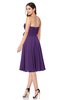 ColsBM Whitney Dark Purple Classic A-line Sweetheart Sleeveless Tea Length Pleated Plus Size Bridesmaid Dresses