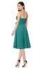 ColsBM Whitney Emerald Green Classic A-line Sweetheart Sleeveless Tea Length Pleated Plus Size Bridesmaid Dresses