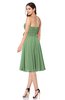 ColsBM Whitney Fair Green Classic A-line Sweetheart Sleeveless Tea Length Pleated Plus Size Bridesmaid Dresses