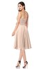 ColsBM Whitney Fresh Salmon Classic A-line Sweetheart Sleeveless Tea Length Pleated Plus Size Bridesmaid Dresses