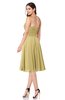 ColsBM Whitney Gold Classic A-line Sweetheart Sleeveless Tea Length Pleated Plus Size Bridesmaid Dresses