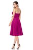 ColsBM Whitney Hot Pink Classic A-line Sweetheart Sleeveless Tea Length Pleated Plus Size Bridesmaid Dresses