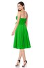 ColsBM Whitney Jasmine Green Classic A-line Sweetheart Sleeveless Tea Length Pleated Plus Size Bridesmaid Dresses