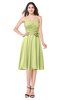 ColsBM Whitney Lime Sherbet Classic A-line Sweetheart Sleeveless Tea Length Pleated Plus Size Bridesmaid Dresses