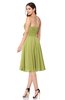 ColsBM Whitney Linden Green Classic A-line Sweetheart Sleeveless Tea Length Pleated Plus Size Bridesmaid Dresses