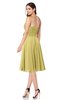 ColsBM Whitney Misted Yellow Classic A-line Sweetheart Sleeveless Tea Length Pleated Plus Size Bridesmaid Dresses