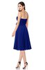 ColsBM Whitney Nautical Blue Classic A-line Sweetheart Sleeveless Tea Length Pleated Plus Size Bridesmaid Dresses