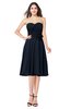 ColsBM Whitney Navy Blue Classic A-line Sweetheart Sleeveless Tea Length Pleated Plus Size Bridesmaid Dresses