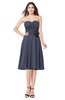 ColsBM Whitney Nightshadow Blue Classic A-line Sweetheart Sleeveless Tea Length Pleated Plus Size Bridesmaid Dresses