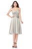 ColsBM Whitney Off White Classic A-line Sweetheart Sleeveless Tea Length Pleated Plus Size Bridesmaid Dresses
