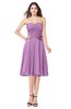 ColsBM Whitney Orchid Classic A-line Sweetheart Sleeveless Tea Length Pleated Plus Size Bridesmaid Dresses