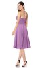 ColsBM Whitney Orchid Classic A-line Sweetheart Sleeveless Tea Length Pleated Plus Size Bridesmaid Dresses