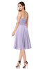ColsBM Whitney Pastel Lilac Classic A-line Sweetheart Sleeveless Tea Length Pleated Plus Size Bridesmaid Dresses