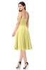 ColsBM Whitney Pastel Yellow Classic A-line Sweetheart Sleeveless Tea Length Pleated Plus Size Bridesmaid Dresses