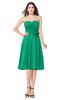 ColsBM Whitney Pepper Green Classic A-line Sweetheart Sleeveless Tea Length Pleated Plus Size Bridesmaid Dresses
