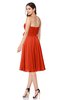 ColsBM Whitney Persimmon Classic A-line Sweetheart Sleeveless Tea Length Pleated Plus Size Bridesmaid Dresses