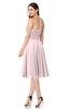 ColsBM Whitney Petal Pink Classic A-line Sweetheart Sleeveless Tea Length Pleated Plus Size Bridesmaid Dresses