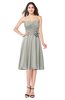 ColsBM Whitney Platinum Classic A-line Sweetheart Sleeveless Tea Length Pleated Plus Size Bridesmaid Dresses