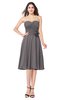 ColsBM Whitney Ridge Grey Classic A-line Sweetheart Sleeveless Tea Length Pleated Plus Size Bridesmaid Dresses