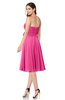 ColsBM Whitney Rose Pink Classic A-line Sweetheart Sleeveless Tea Length Pleated Plus Size Bridesmaid Dresses