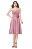 ColsBM Whitney Rosebloom Classic A-line Sweetheart Sleeveless Tea Length Pleated Plus Size Bridesmaid Dresses
