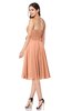 ColsBM Whitney Salmon Classic A-line Sweetheart Sleeveless Tea Length Pleated Plus Size Bridesmaid Dresses