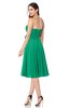 ColsBM Whitney Sea Green Classic A-line Sweetheart Sleeveless Tea Length Pleated Plus Size Bridesmaid Dresses