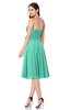 ColsBM Whitney Seafoam Green Classic A-line Sweetheart Sleeveless Tea Length Pleated Plus Size Bridesmaid Dresses