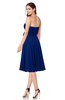 ColsBM Whitney Sodalite Blue Classic A-line Sweetheart Sleeveless Tea Length Pleated Plus Size Bridesmaid Dresses